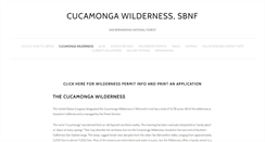 Desktop Screenshot of cucamongawilderness.org
